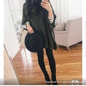 Dark green poncho